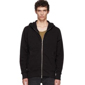 John Elliott Black Dual Zip-Up Sweatshirt